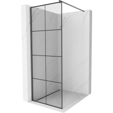 Mexen Kioto Walk-in sprchová stěna 70x200 cm, černý vzor 8, kov 800-070-101-95-77