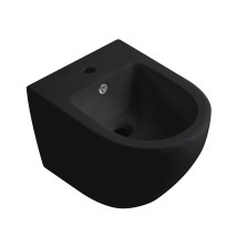 CERANO Keramický závěsný bidet Fizo černá matná 36x37x49 cm CER-417404