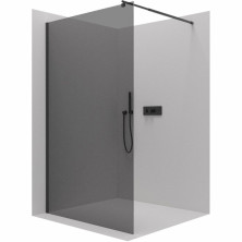 CERANO Sprchová zástěna Walk-in Onyx L/P černá matná, grafitové sklo 60x200 cm CER-426400