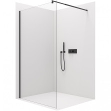 CERANO Sprch.zástěna Walk-in Onyx L/P černá mat., transp.sklo 100x200cm CER-DY101B-100-200