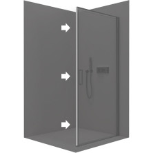 CERANO Stěnový profil pro instalaci do niky Porte L/P chrom 190 cm CER-476321