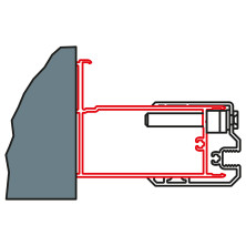 SANSWISS SWING-LINE, SWING-LINE F Profil k rozšíření dveří, o 25mm, aluchrom ACSL1.50x1948