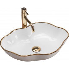 Rea Umyvadlo na desku Pearl Gold Edge REA-U0696