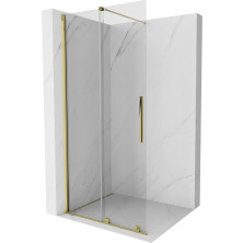 Mexen Velar Walk-in sprchová stěna 70x200 cm, 8 transparent, zlatá 871-070-000-03-50