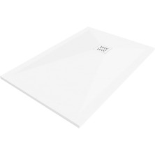Mexen Stone+ obdélníková kompozitová vanička 100x70 cm, bílá, bílý kryt 44107010-W