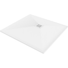 Mexen Stone+ čtvercová kompozitová vanička 100x100 cm, bílá, bílý kryt 44101010-W